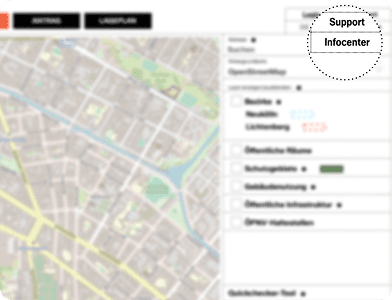 Raumsonde Berlin support map